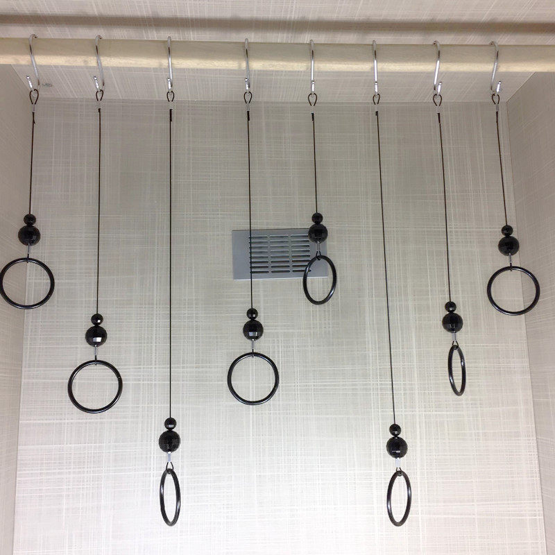 Ring shop clothing hook Shop decoration decoration Crystal ring Clothes hanging chain hanging clothing store hanger hook