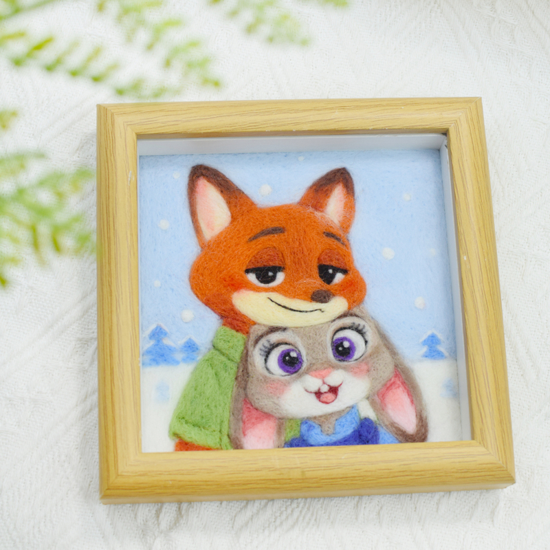 Wool Felt DIY Capybara Material Kit Handmade Doll Pendant Couple Gift Photo Frame Decorative Painting Ornament