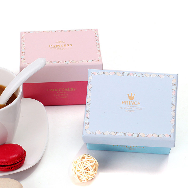 Qian Ying wool felt finished fashion gift box Birthday gift box Exquisite gift box Striped rectangular packaging