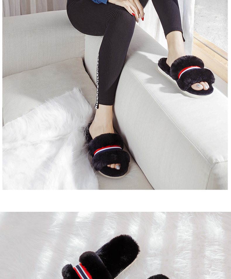 Dép cotton nữ sang trọng kéo dép đi trong nhà ấm áp đế bằng cho bà bầu chống trượt phiên bản Hàn Quốc của tháng thu đông mới dép dior
