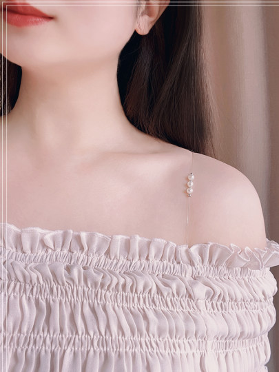 Transparent Shoulder Straps, Invisible Bra Straps, Can Expose Pearls, Ultra-Thin Bra Straps, Non-Slip, Traceless, Versatile for Summer