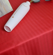 Red tablecloth Hotel tablecloth Rectangular household dining table cloth TB1201 red wedding conference restaurant tablecloth