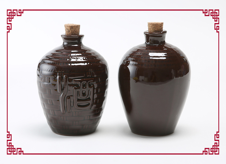 The ancient garden ceramic bottle small jar jar of household 1 catty install archaize mercifully jars classical soil now jin red glaze