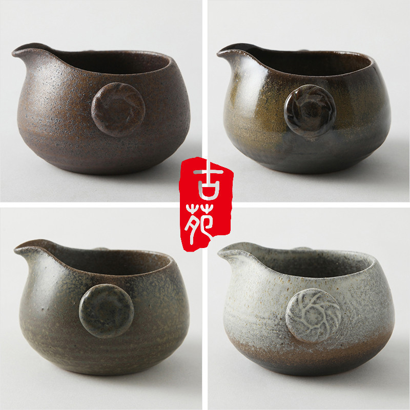 Coarse pottery kung fu tea tea accessories fair keller of tea sea antique male cup and a cup of tea ware fambe reduction points to the spring