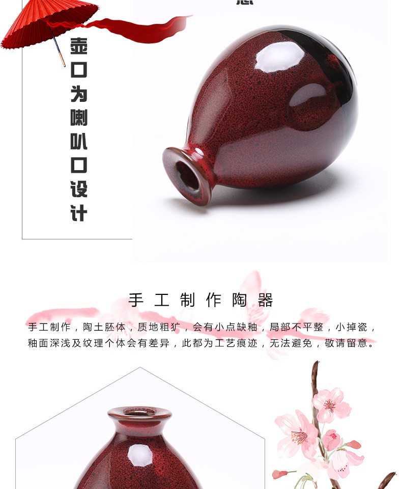 Một nửa chai nhỏ bằng gốm kiểu hông Nhật Bản lấy chai lọ bằng tay 250ml với bình đựng rượu - Rượu vang giá để rượu vang