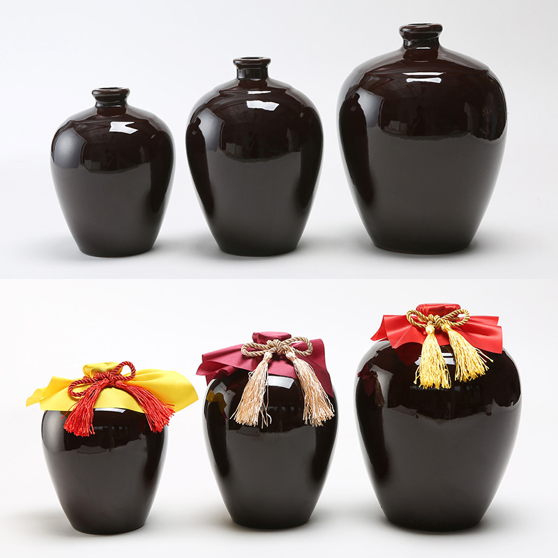 Earth ceramic wine jar empty wine bottle 1 kg 2 kg 3 kg 5 kg 10 kg home cellar sealed wine jar with lid