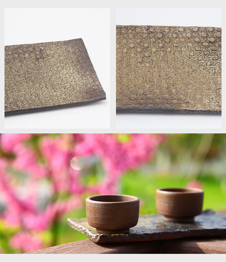 Coarse pottery purple sand tea tray ceramic tea tea sets tea Japanese saucer creative dry sea mercifully pot'm burning up the reduction