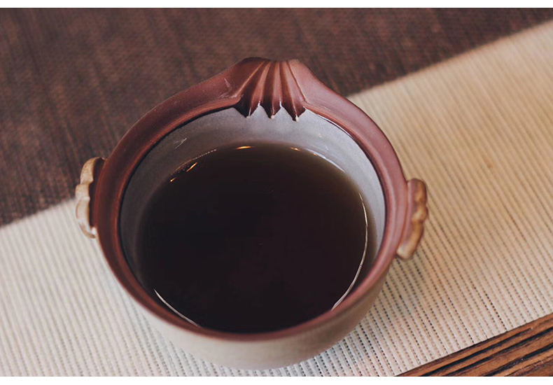 Manual ceramic Japanese zen lotus coarse pottery kung fu tea sets tea ware crack cup tea set three tureen