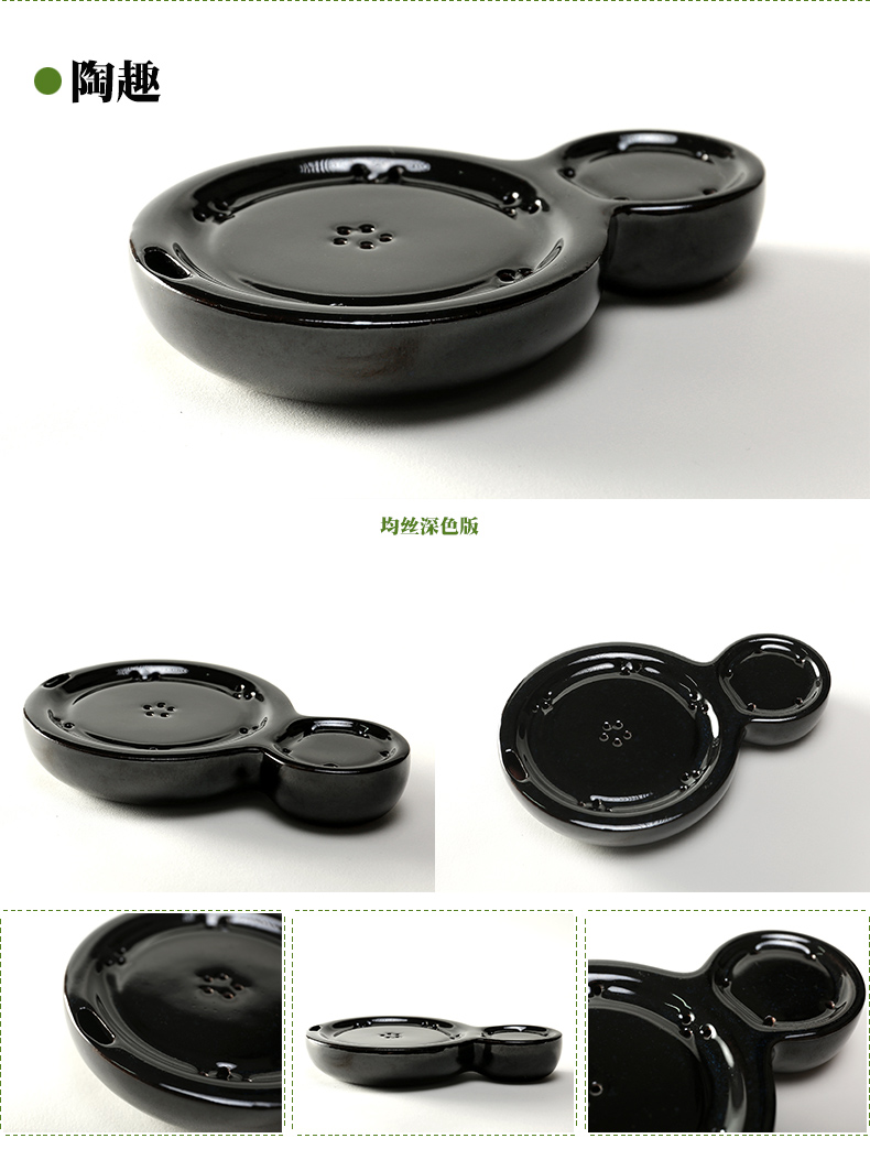 Ancient garden violet arenaceous coarse clay POTS bearing pot pad water water archaize ceramic tea tray was dry mercifully glaze tea tea sets tea tray