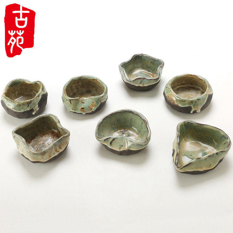 Coarse TaoXiaoHua bottle hydroponic ashtray up ceramic fleshy mini vase can do adornment knead floret