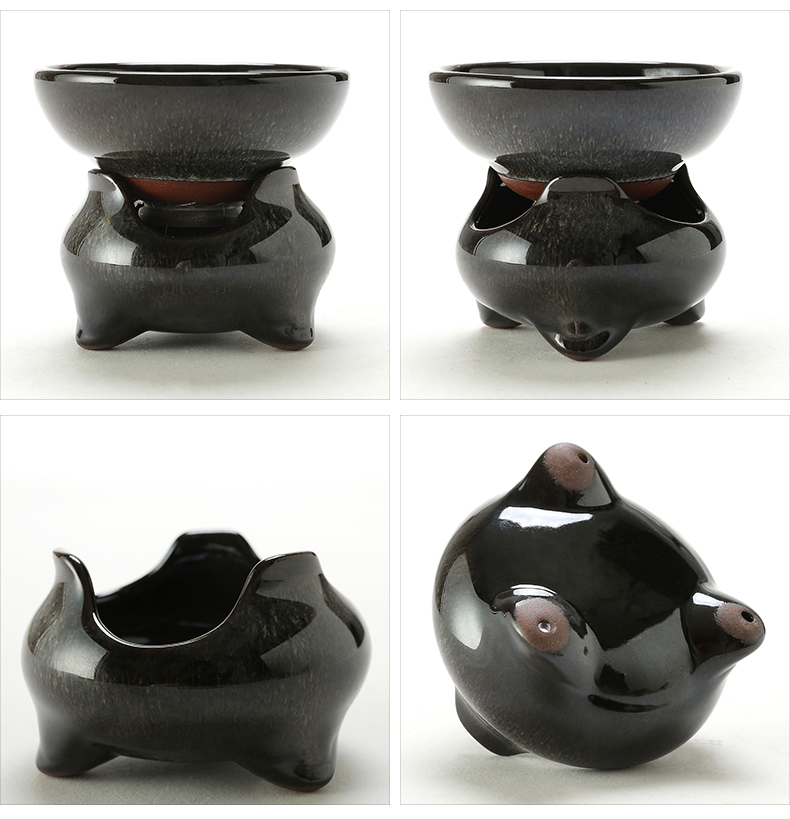 Kung fu tea accessories ceramic filter tea tea tea strainer creative violet arenaceous coarse pottery tea filter good)