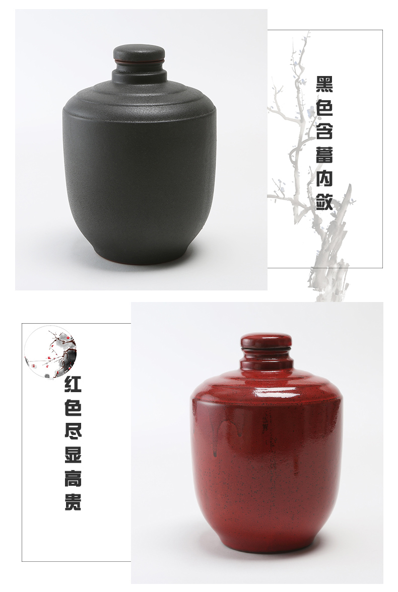 The ancient garden of yixing ceramic wine bottle liquor empty bottle three catties wine jar classical hip bag in The mail