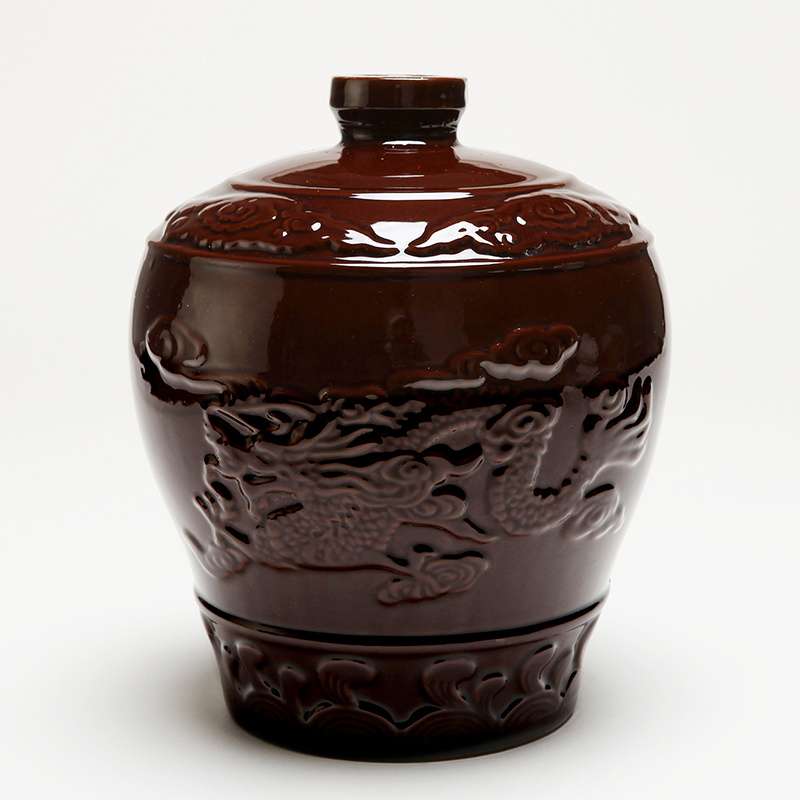 The ancient garden ceramic jar in extremely good fortune ten catties 10 jins to earthenware bordeaux wine glaze household liquor jugs
