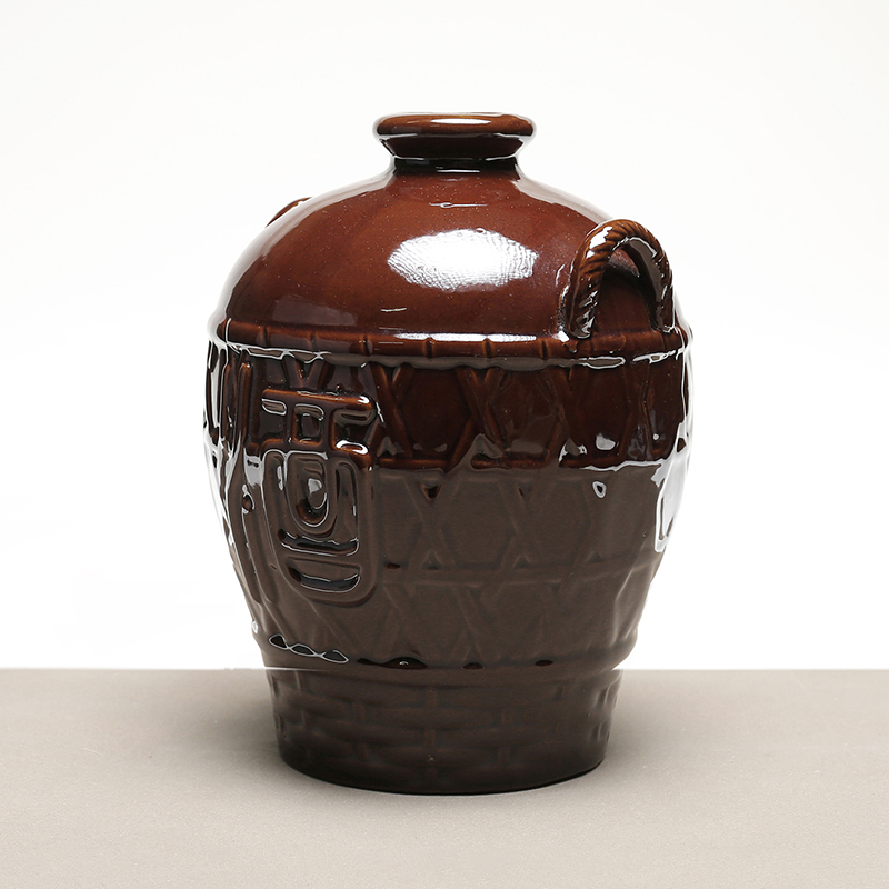 Of coarse pottery wine words storing wine jar retro glaze decoration TaoKong mercifully wine wine pot soil it ten catties bottle