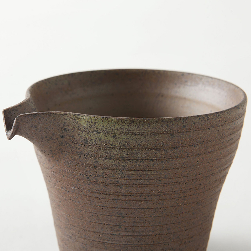 Coarse pottery tureen ceramic cups kung fu tea set Japanese pottery purple sand tea bowl hand grasp pot of up and a half up