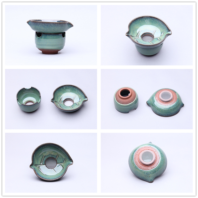 Coarse pottery purple sand pottery and porcelain tea leaves filter) arrange ushering tora filter kung fu tea tea accessories tea tea with restoring ancient ways
