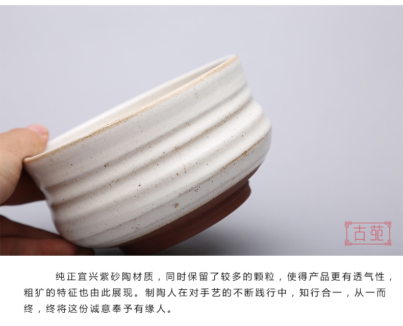 The ancient garden of coarse pottery checking tea tea snacks candy point ceramic bowl large Japanese large bowl bowl