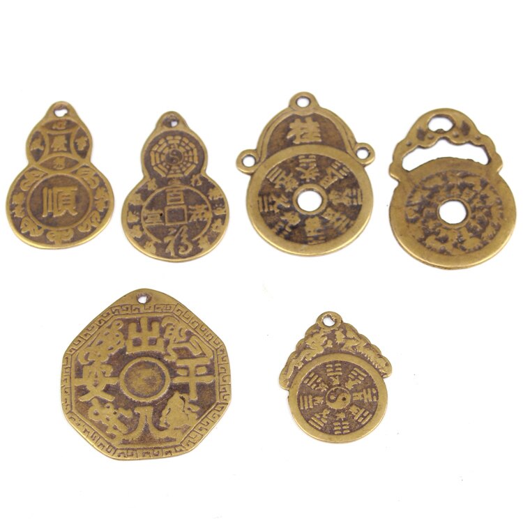 Brass Gourd Type Cisword Feng Shui Copper Money Town Residence Pendant Hundreds Fu full of thought things to do