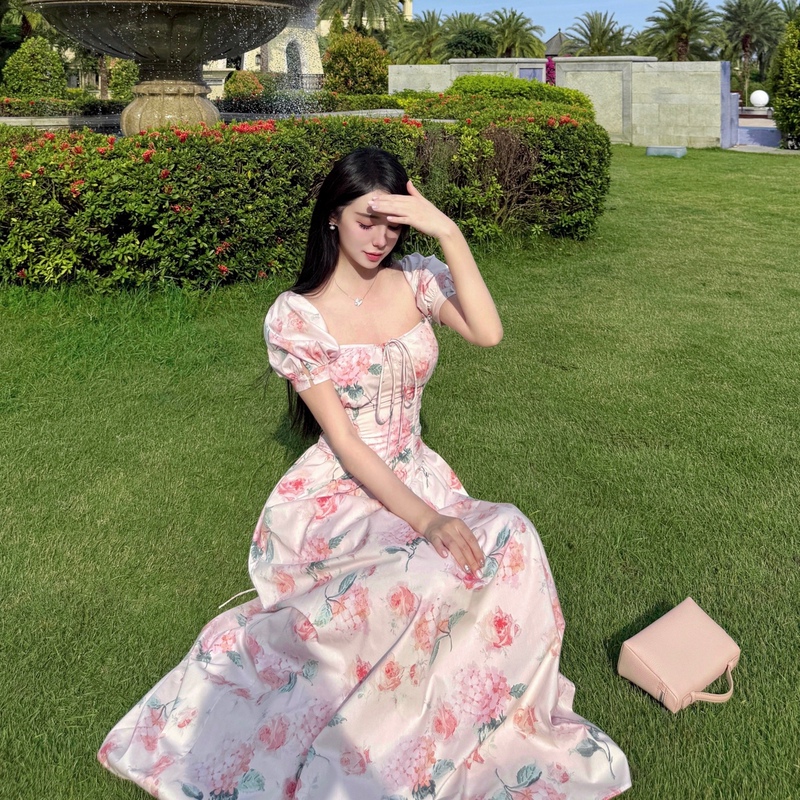 Angeli 【Rosa Rose】 Pure Cotton Waist-Cinching Heavy-Duty Hcb Series Summer Dress Angeli 【Rosa Rose】 Pure Cotton Waist-Cinching Heavy-Duty Hcb Series Summer Dress