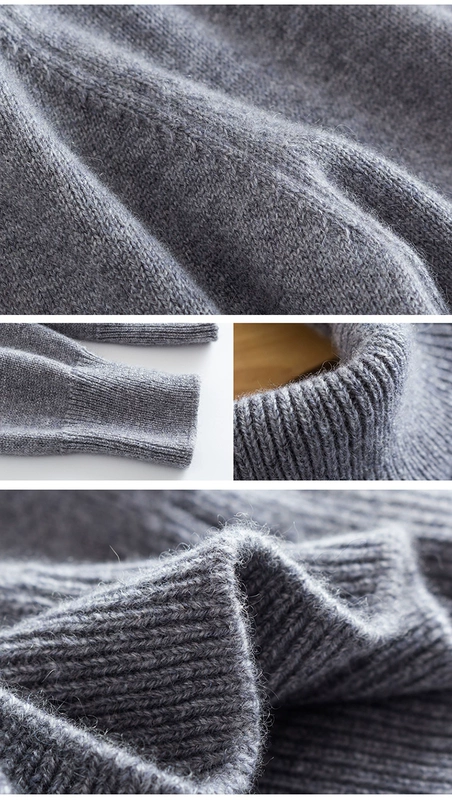 2017 mới dày cao cổ áo len nam tự trồng tinh khiết cashmere áo len cao ve áo mùa thu và mùa đông có một chiếc áo len Hàn Quốc phiên bản