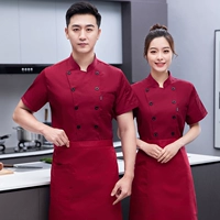 Красный фартук, короткий рукав