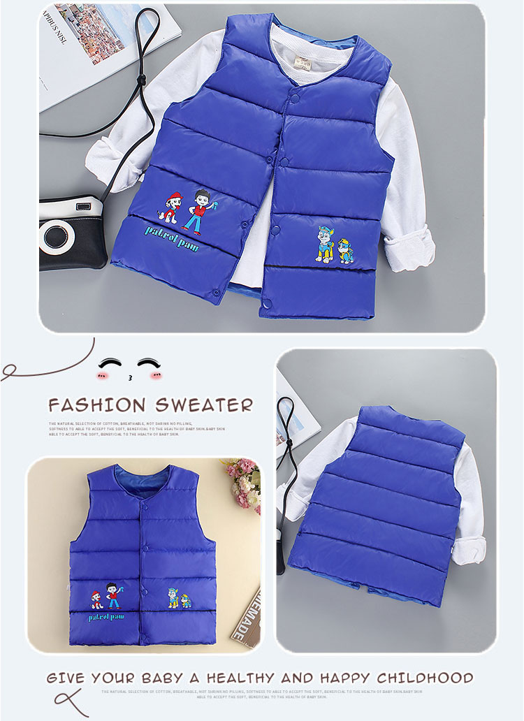 Áo chống nắng cho trẻ em mới xuống áo cotton làm dày trẻ nhỏ và nam nữ trẻ em bên trong và bên ngoài mặc áo vest cotton cho trẻ em áo khoác ba lỗ có mũ bé gái
