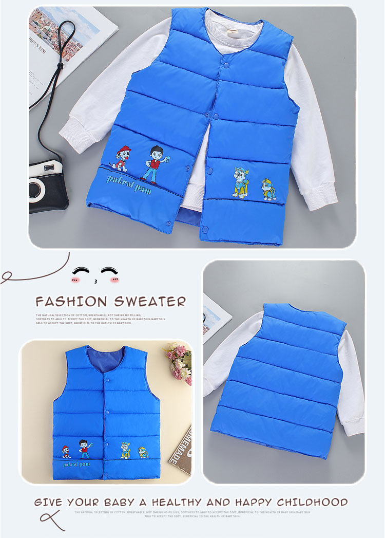 Áo chống nắng cho trẻ em mới xuống áo cotton làm dày trẻ nhỏ và nam nữ trẻ em bên trong và bên ngoài mặc áo vest cotton cho trẻ em áo khoác ba lỗ có mũ bé gái