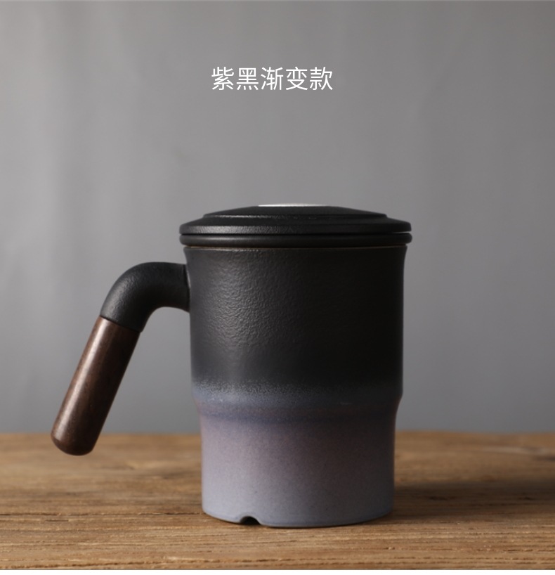 Creative Japanese ceramic cup individuality tide restoring ancient ways of household tea mugs office separation of tea cups
