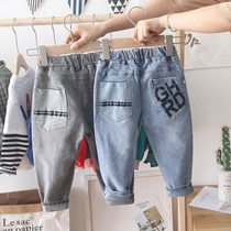 Boys jeans spring and autumn boys pants loose childrens jeans New foreign style baby pants Korean version