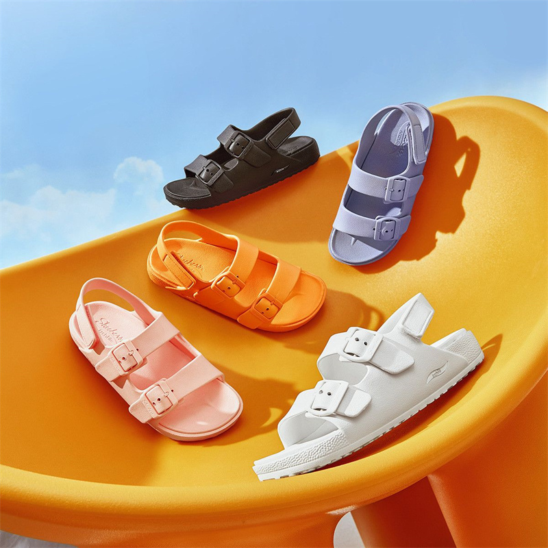 [Same Style as Zhao Lusi] Skechers Bubble Shoes Summer Slippers for Women with Arch Support and Thick Soles for Casual Wear