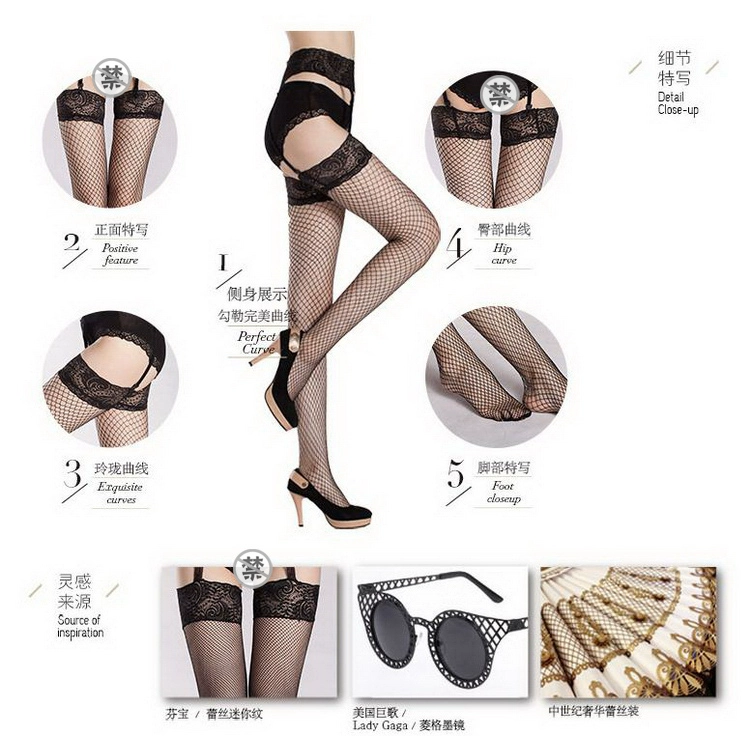 Vớ vớ vớ dây garter vớ vớ thiết lập cảm giác nữ Xiêm Châu Âu và Mỹ vớ mỏng lưới dài vớ hình xăm