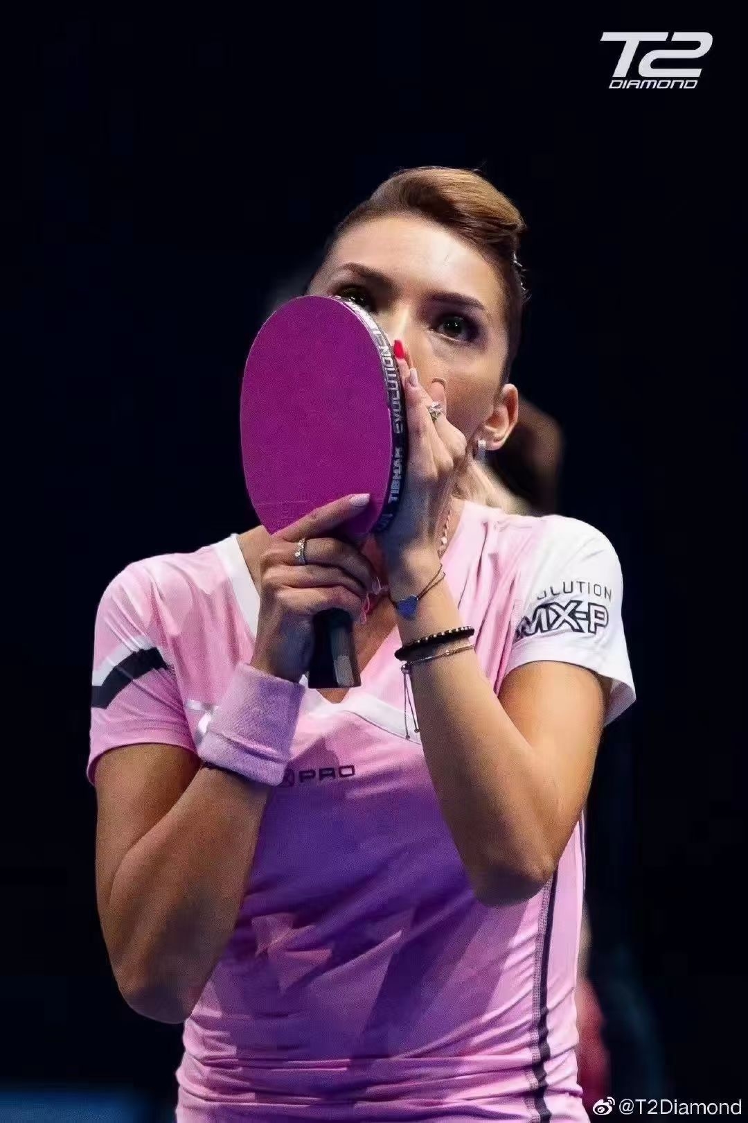 Quite pluctable TIBHAR2021 Fall New Pink Pink Quantum National Hand Prints gel Germany Made ping-pong Anti-gum rubber