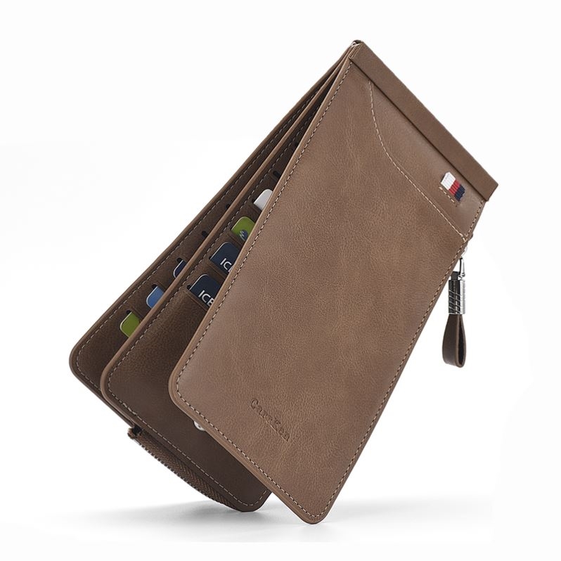 Men's card bag docard card bag card package credit card pack female - style ultra - thin long - form zipper wallet tide