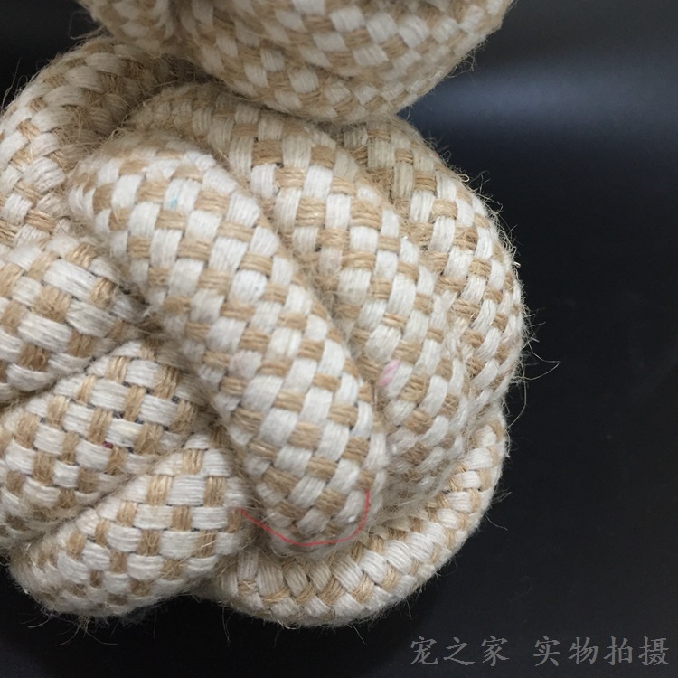 Pet đồ chơi cung cấp Hemp dây bóng Cat dog dog câu đố tour đào tạo đồ chơi nút dây bóng bông dây bóng - Mèo / Chó Đồ chơi do choi thu cung
