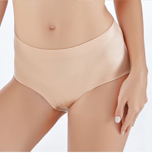 Đồ lót nữ cỡ lớn mm200 kg cộng với phân bón để tăng bông waist không có vệt băng lụa quần lót thể thao