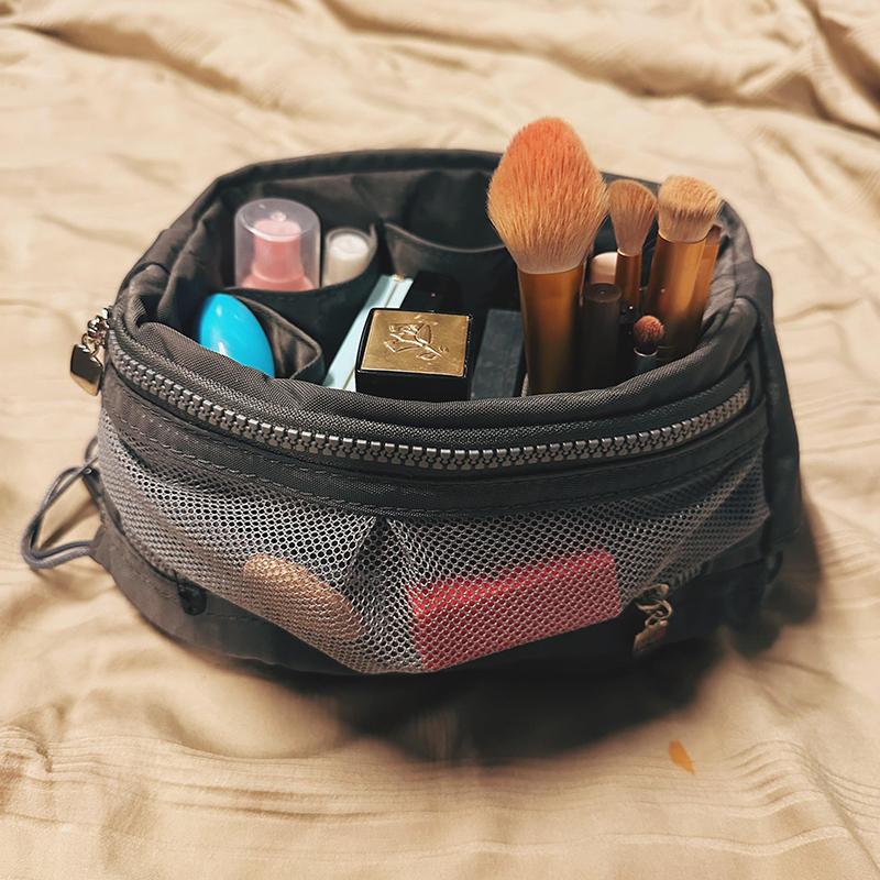 Lazy Drawstring Makeup Bag for Women, Convenient Large Capacity 2026 New Model Travel Vertical Cosmetic Storage Bag
