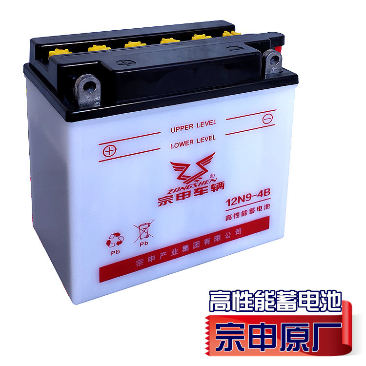 Zongshen vehicle three-wheeled curved beam motorcycle 110 12V 9ah 7AH original battery battery universal