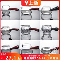 Heat-resistant glass Road Cup Hammer Cup side big tea tea tea division kung fu tea set tea leak tea with household Tea Ware
