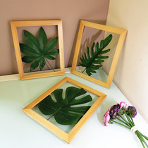 Simple home decoration dried flower wooden frame decorative painting wall decoration pendant picture frame TV background wall sofa hanging painting