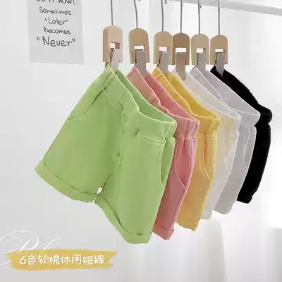 Children's clothing girls shorts summer children's foreign pie thin style outside the straight tube pants women's baby Korean sports casual pants