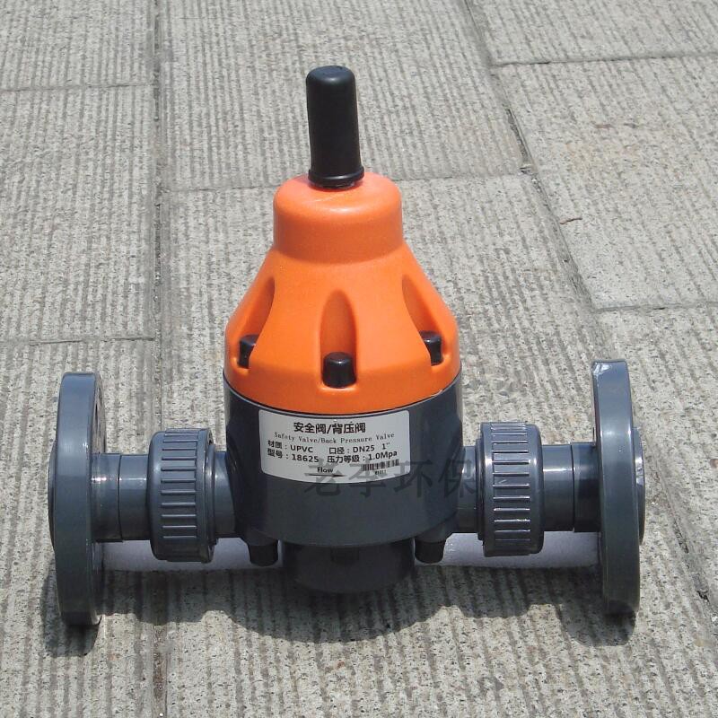 Flange DN15 20 25 Plastic UPVC Back Pressure Valve Safety Valve One-way Pressure Valve (High Quality)