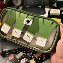 Scallion Pen Bag Cartoon Ins HIGH FACE VALUE STUDENTS VERSATILE CREATIVE LARGE CAPACITY STATIONERY CASHIER BAG