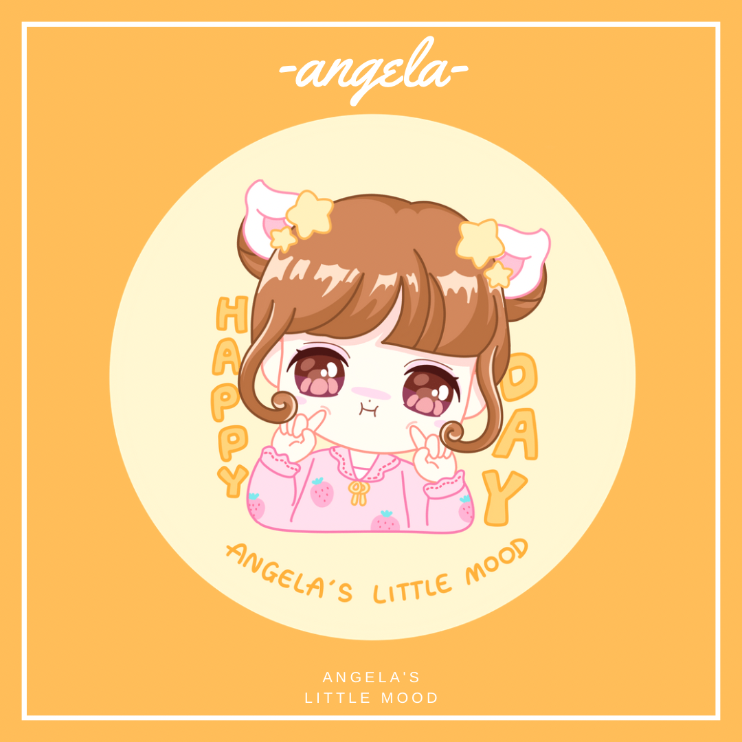 Angela's little mood cute cartoon ins style simple fashion original oversized office rubber mouse pad