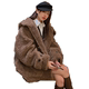 2023 New Brown Bear Imported Sheep Shear Horn Button Loose Fur Jacket Lamb Hair Coat Women's Young Style