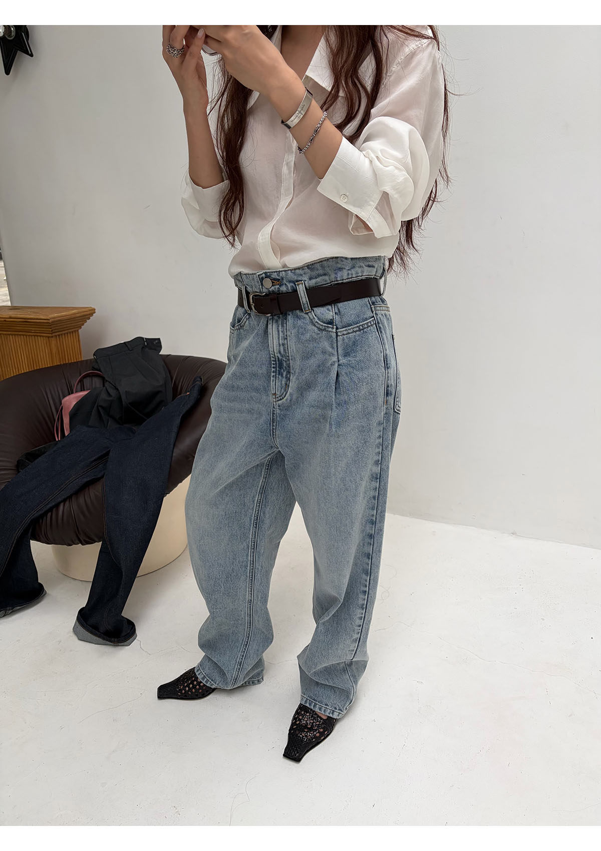 INAIEN笑笑家 "Белый лунный свет" рубашка из тенсела с длинными волокнами и искусственным шелком, стройнящая элегантная приталенная универсальная рубашка