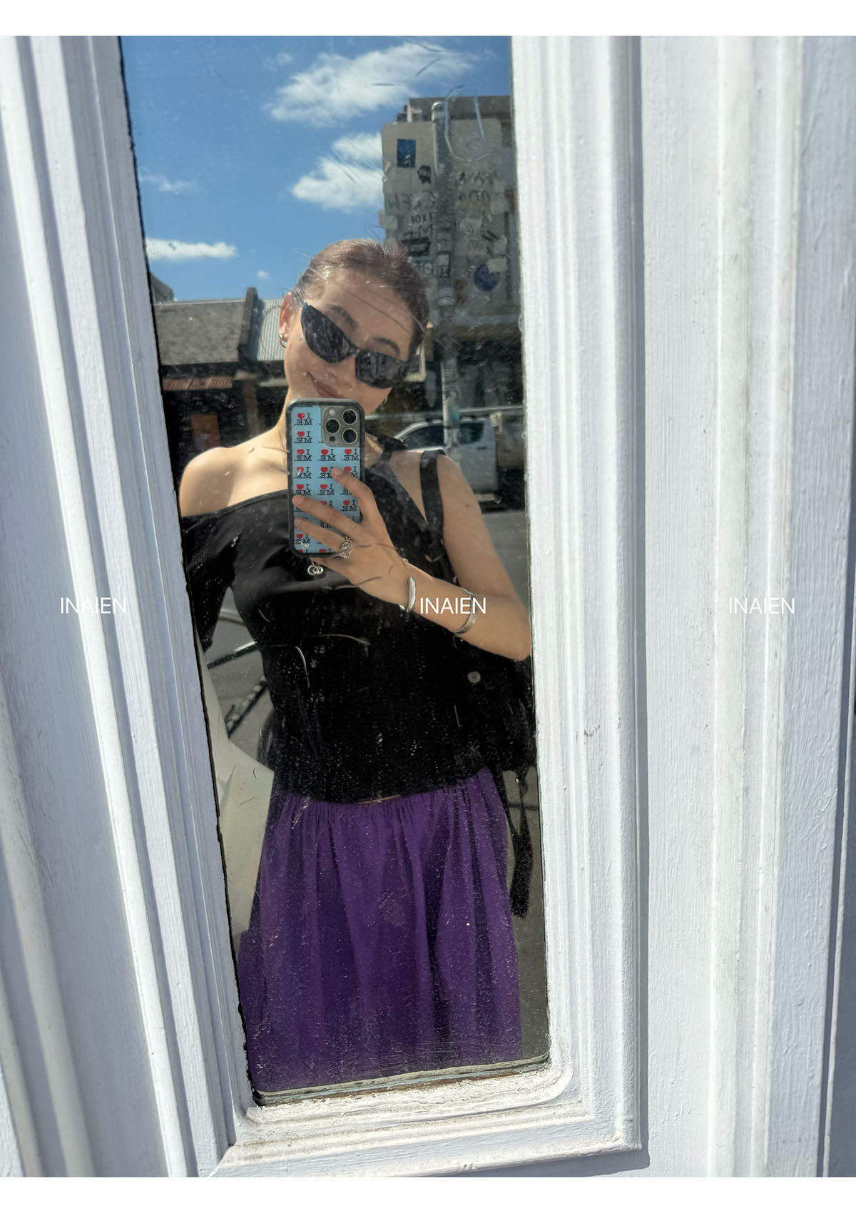 INAIEN笑笑家 "Вальс" уникальная красивая полуюбка скрывающая недостатки фигуры на весну 2026