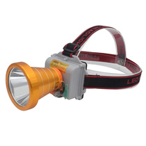 Head wear waterproof lithium rechargeable LED headlamp semi aluminum alloy T6 large aperture outdoor fishing light rechargeable mobile phone