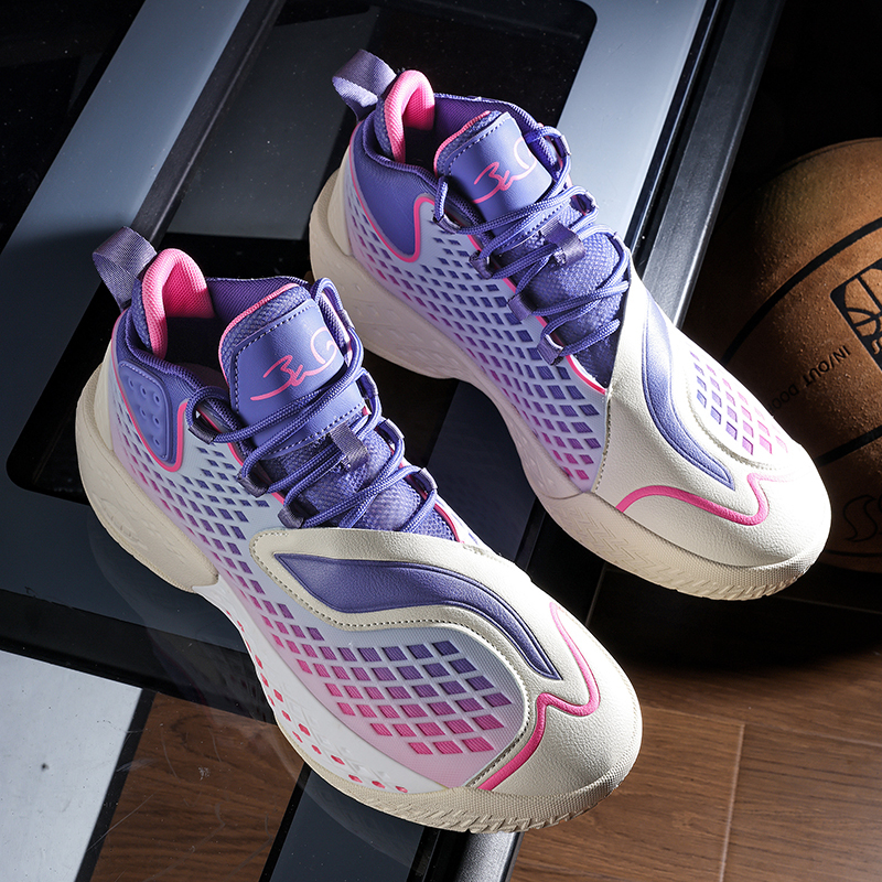 Anti-Wu 5 Basketball Shoes for Children, Small Size, Lightweight, Shock-Absorbing, Pink Sports Shoes, Glow-In-The-Dark, Practical for Students, Friction Makes a Sound 3