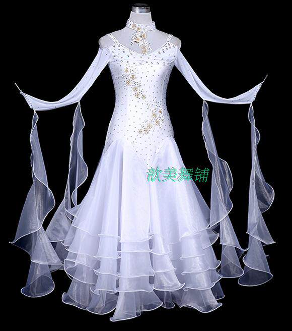 National Standard Dance Dress Big Swing Dress Waltz Performance Dance Dancer Dress Morden Dance Dress Large Pendulum Adult Lady Custom Dress-Taobao