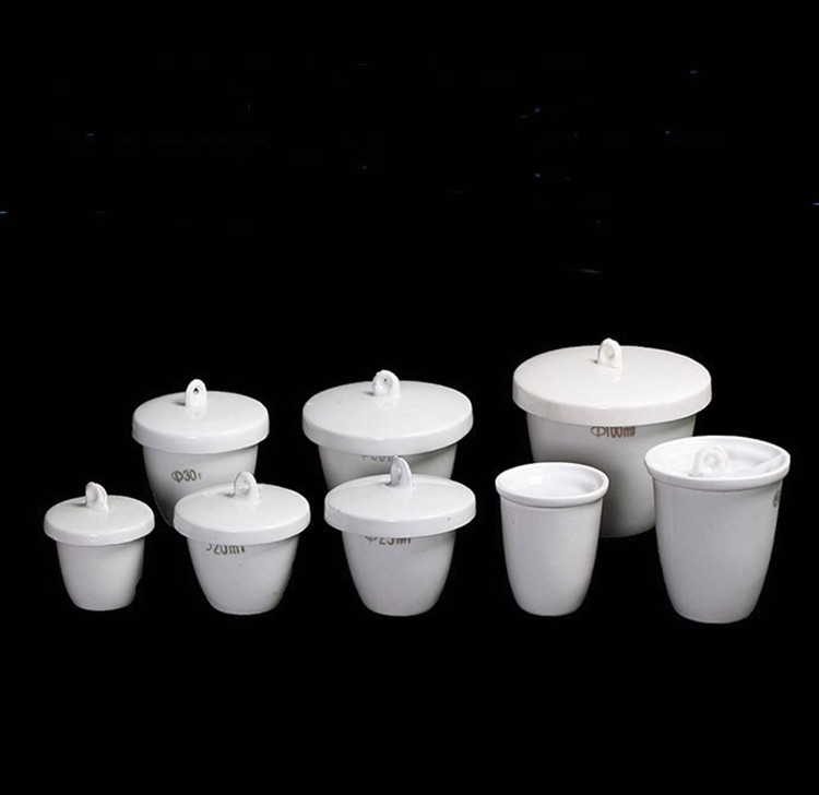 瓷坩埚 陶瓷坩埚5ml 10ml 30ml 50ml 100ml 150ml 200ml瓷中埚